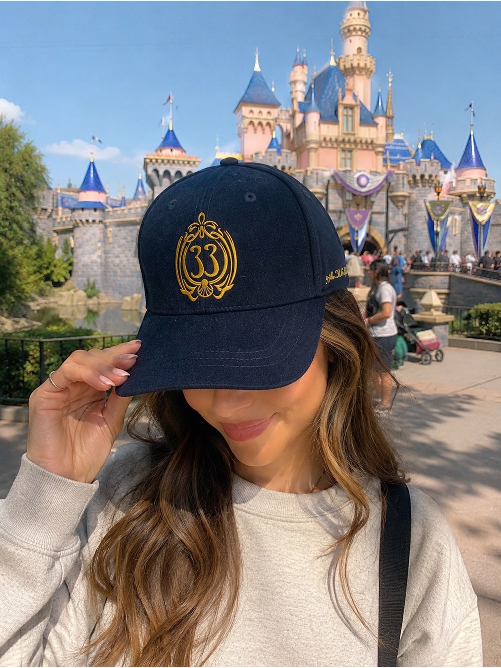 RARE Club 33 wool blend CURRENT baseball hat Disney Navy with original gift bag